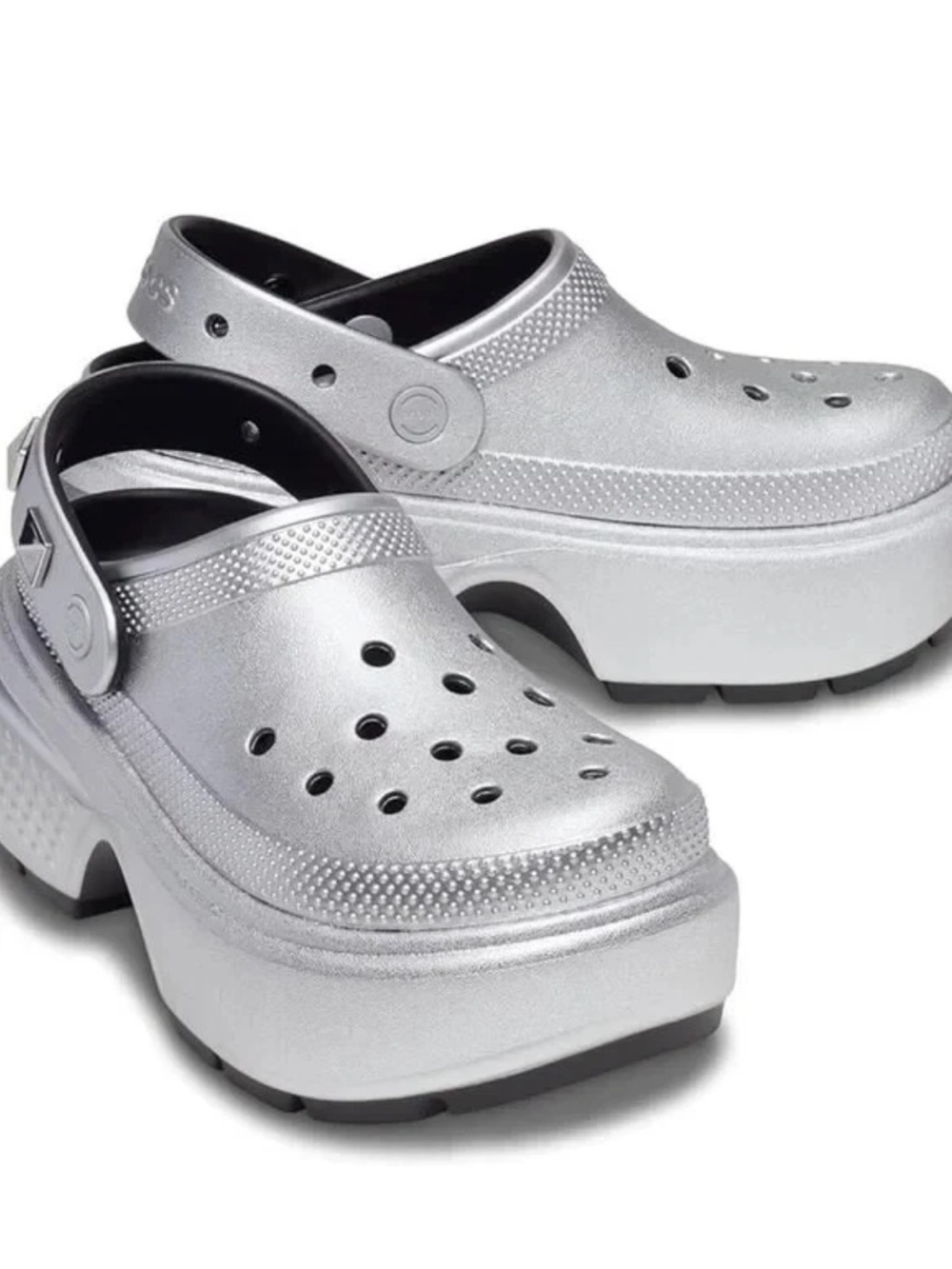 CROCS Stomp Metallic Gray Classic Clog